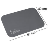 EASYmaxx Badematte Spa 40x60 cm dunkelgrau, extra saugfähig, schnell trocknend, rutschfest und angenehm weich.