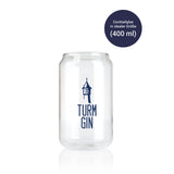 TURM GIN Cocktail Glas mit Logo 400 ml, stilvolles Cocktailglas im unverkennbaren TURM GIN Design, ideal für Gin und Erfrischungsgetränke.