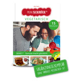 Kinderleichte Becherküche Set inkl. Messbecher-Set - Band 7 - Vegetarisch mit 15 vegetarischen Rezepten und bildlicher Anleitung.