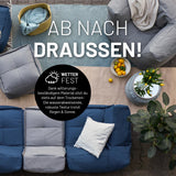LUMALAND Sitzsack-Sofa Ecke Navyblau, wetterfest, groß, 340 L Volumen, modulare Verbindung, pflegeleicht, abwischbar, robust, für draußen geeignet.