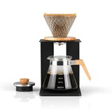 BEEM Kaffeebereiter Set Pour Over - 4-tlg. - 600 ml - schwarz/Edelstahl mit Glaskanne und verstellbarem Gestell für manuelles Kaffeebrühen.
