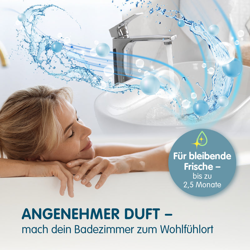 Abfluss-Fee Waschbecken 4x Duftstein Meeresbrise