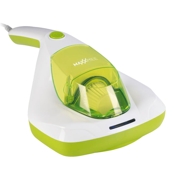 MAXXMEE Milbensauger Vibration mit UV-C-Licht - entfernt 99,9 % aller Milben - weiß/limegreen