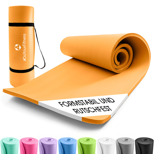 #DoYourFitness Fitnessmatte - In- & outdoor - Yoga, Gymnastik & Co. - 183 x 61 x 1,5 cm - Orange