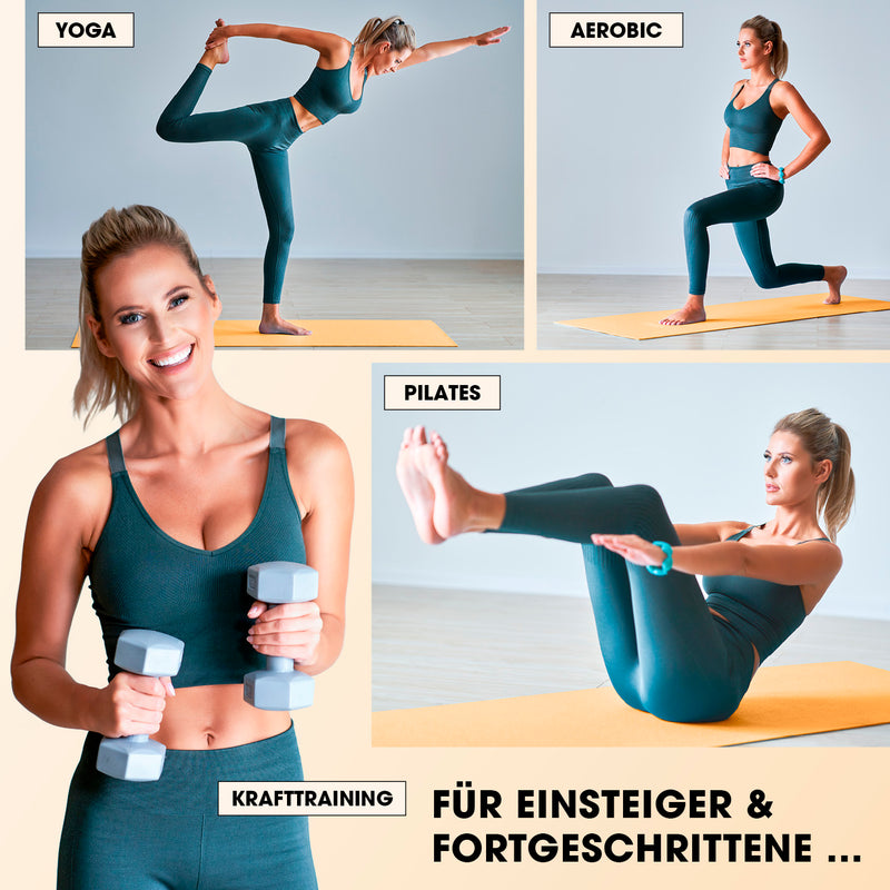 #DoYourFitness Fitnessmatte - In- & outdoor - Yoga, Gymnastik & Co. - 183 x 61 x 1,5 cm - Orange