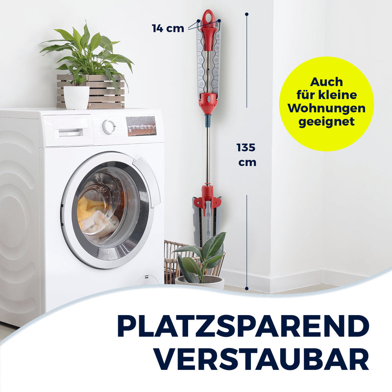 EASYmaxx Wäschespinne für 18 Bügel - klapp- & höhenverstellbar - in- und outdoor