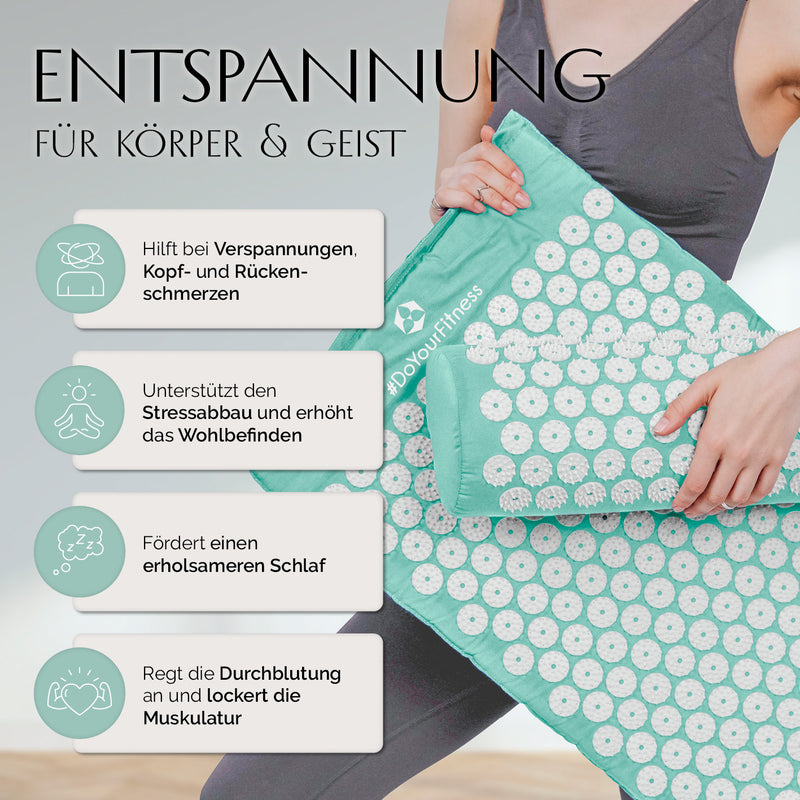 DoYourFitness Akupressur-Set Jimuta - 20 x 20 x 42 cm - türkis
