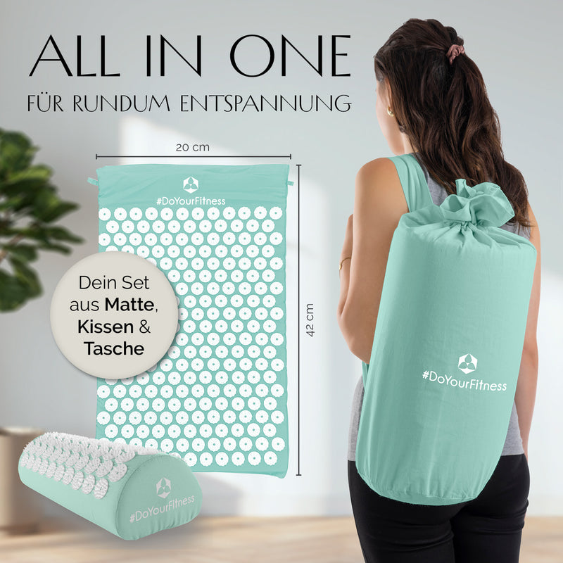 DoYourFitness Akupressur-Set Jimuta - 20 x 20 x 42 cm - türkis