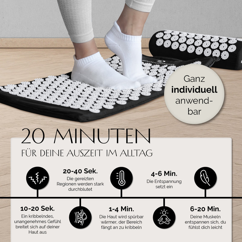 DoYourFitness Akupressur-Set Jimuta - 20 x 20 x 42 cm - schwarz