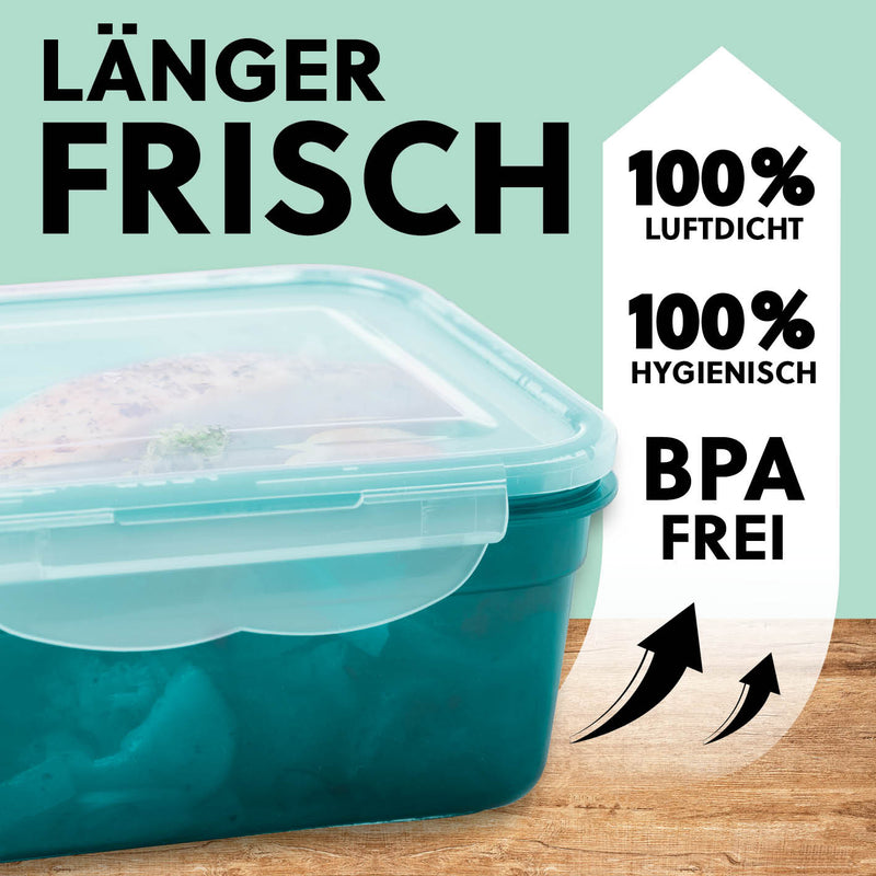 GOURMETmaxx Frischhaltedosen Klick-it 14-tlg. - smaragd/transparent