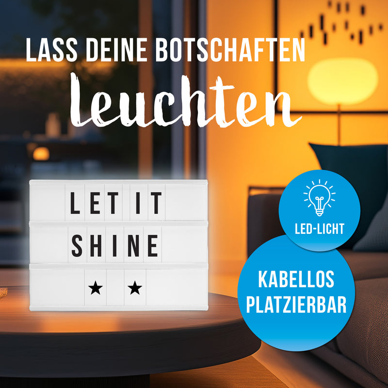EASYmaxx LED-Leuchtkasten 9V in Schwarz/Weiß
