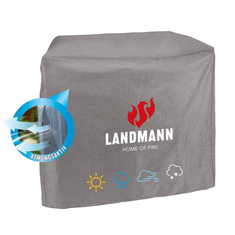 LANDMANN Premium Wetterschutzhaube - 159 x 143 x 97 cm - grau