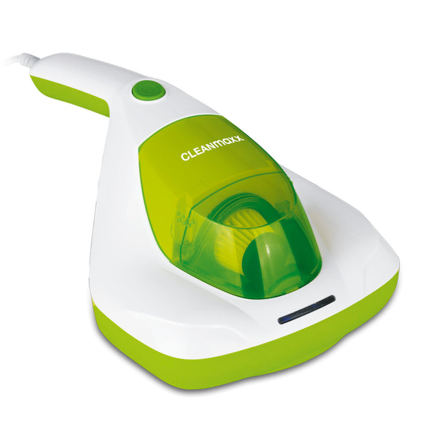 CLEANmaxx Milbensauger Vibration mit UV-C-Licht - entfernt 99,9 % aller Milben - weiß/limegreen