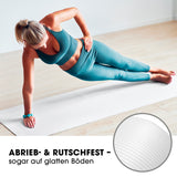 #DoYourFitness Fitnessmatte - In- & outdoor - Yoga, Gymnastik & Co. - 190 x 100 x 1 cm - Weiß