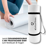 #DoYourFitness Fitnessmatte - In- & outdoor - Yoga, Gymnastik & Co. - 190 x 100 x 1 cm - Weiß