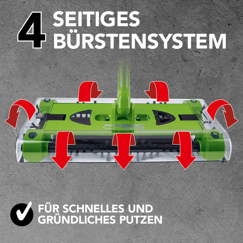 Swivel Sweeper G 2 Akkubesen kabellos - Bodenfeger mit rotierenden Bürsten - Limegreen