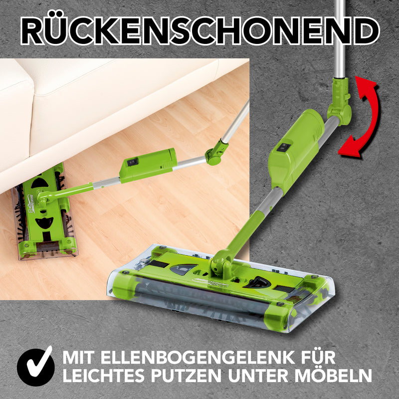 Swivel Sweeper G 2 Akkubesen kabellos - Bodenfeger mit rotierenden Bürsten - Limegreen