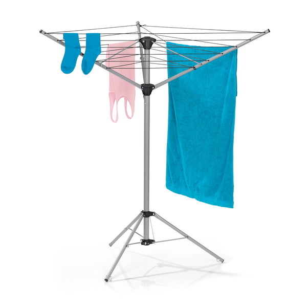 EASYmaxx Wäschespinne 1600 - 16m Trockenlänge - klein & klappbar - in- & outdoor