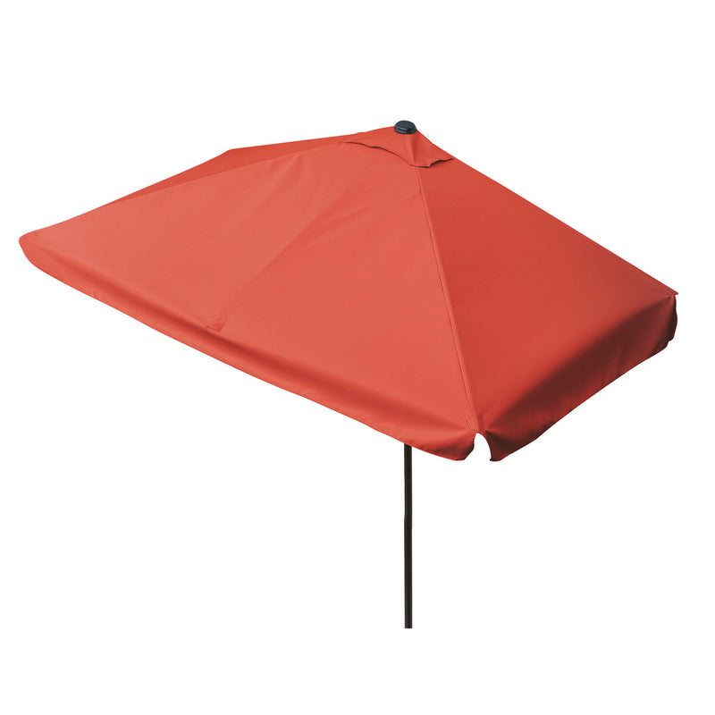 EASYmaxx Sonnenschirm mit UV-Schutz - Halbrund 230 x 140cm - Terracotta