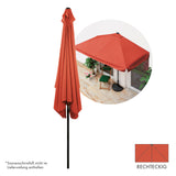 EASYmaxx Sonnenschirm mit UV-Schutz - Halbrund 230 x 140cm - Terracotta