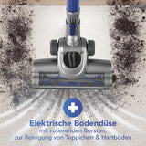 CLEANmaxx Akku-Zyklonstaubsauger kabellos mit elektrischer Bodendüse für Teppiche und Hartböden, 2in1 Hand- & Bodensauger.