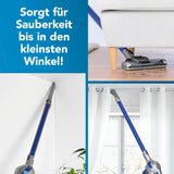 CLEANmaxx Akku-Zyklonstaubsauger, kabellos, aufladbar – 2in1 Hand- & Bodensauger reinigt flexibel bis in kleinste Winkel.