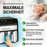 GOURMETmaxx Doppelkammer-Heißluftfritteuse 2x3,5L - Timer, 10 Programme - 2400 W