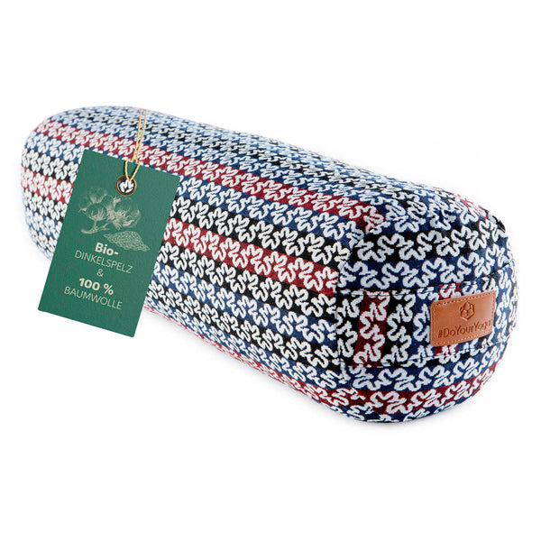 #DoYourYoga Yoga-Bolster Tarik - gefüllt mit Bio-Dinkelspelz - 68 x 22 x 22 cm - Style 17