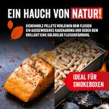 LANDMANN Grillpellets Buchenholz 10 kg für aromatischen Geschmack und ideale Nutzung in Smoker, Pellet- und Holzkohlegrills sowie Räucherboxen.