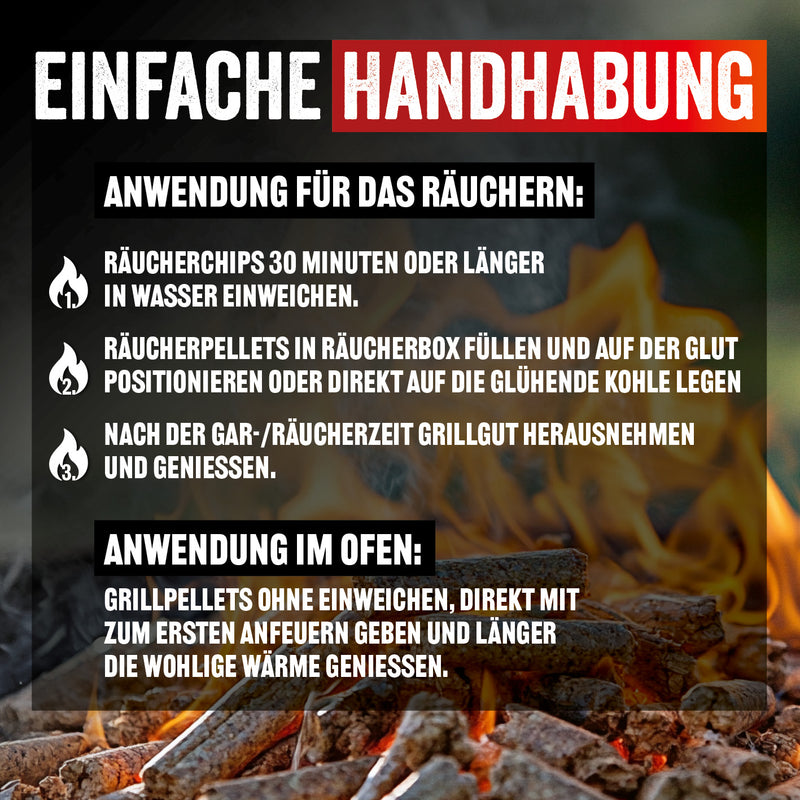 LANDMANN Grillpellets Buchenholz 10 kg – einfache Handhabung für Räuchern und Ofen, ideal für rauchigen Geschmack.