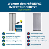 HOBERG Insektenschutzvorhang - mit XXL-Magnetbändern - 80 x 210 cm