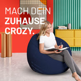 LUMALAND Flexi Comfort Sitzsack Premium Bean Bag Sitzkissen Medium Navyblau – ergonomisch, flexibel und modern für Zuhause.