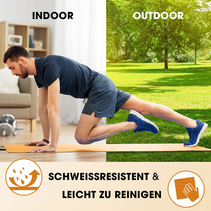 #DoYourFitness Fitnessmatte - In- & outdoor - Yoga, Gymnastik & Co. - 190 x 100 x 1 cm - Orange