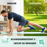 #DoYourFitness Fitnessmatte - In- & outdoor - Yoga, Gymnastik & Co. - 190 x 100 x 1 cm - Türkis