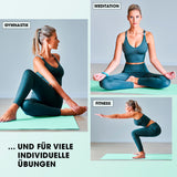 #DoYourFitness Fitnessmatte - In- & outdoor - Yoga, Gymnastik & Co. - 190 x 100 x 1 cm - Türkis