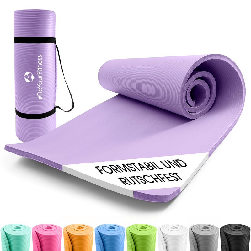 #DoYourFitness Fitnessmatte - In- & outdoor - Yoga, Gymnastik & Co. - 183 x 61 x 1,5 cm - Lila