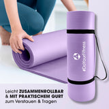 #DoYourFitness Fitnessmatte - In- & outdoor - Yoga, Gymnastik & Co. - 183 x 61 x 1,5 cm - Lila