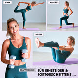 #DoYourFitness Fitnessmatte - In- & outdoor - Yoga, Gymnastik & Co. - 183 x 61 x 1,5 cm - Lila