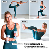 #DoYourFitness Fitnessmatte - In- & outdoor - Yoga, Gymnastik & Co. - 183 x 61 x 1,5 cm - Weiß