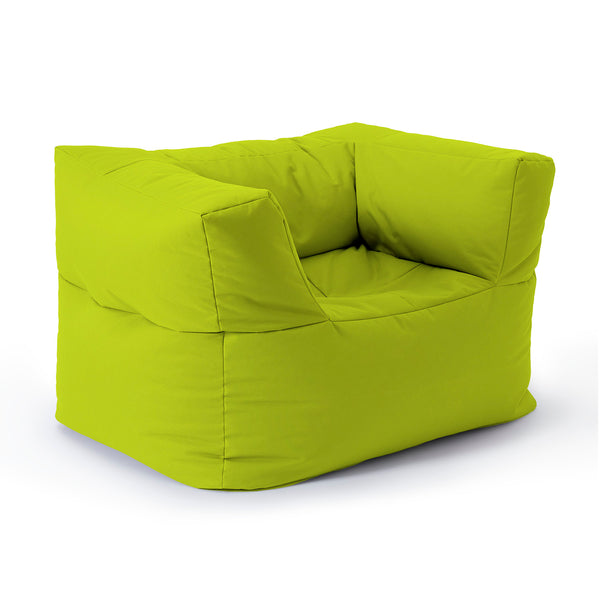 LUMALAND Sitzsack-Sofa Sessel Apfelgrün, modular, 400 L Volumen, outdoorfähig, abwischbarer Bezug, extrastark, pflegeleicht, bequem.