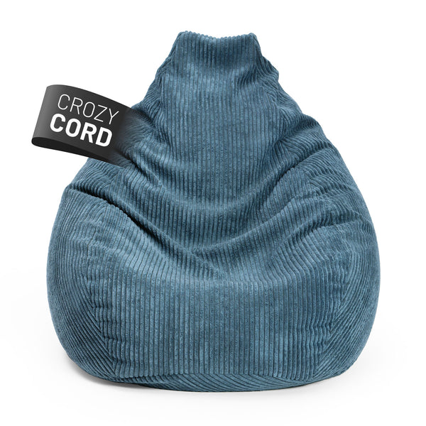 LUMALAND Sitzsack GIANT aus der Cord-Reihe, 135 x 100 cm - Bezug soft & waschbar - Navyblau
