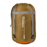 Where Tomorrow Camping Schlafsack Classic Mumienschlafsack in Orange mit Packsack, ideal für Outdoor und Camping, wasserabweisend und atmungsaktiv.