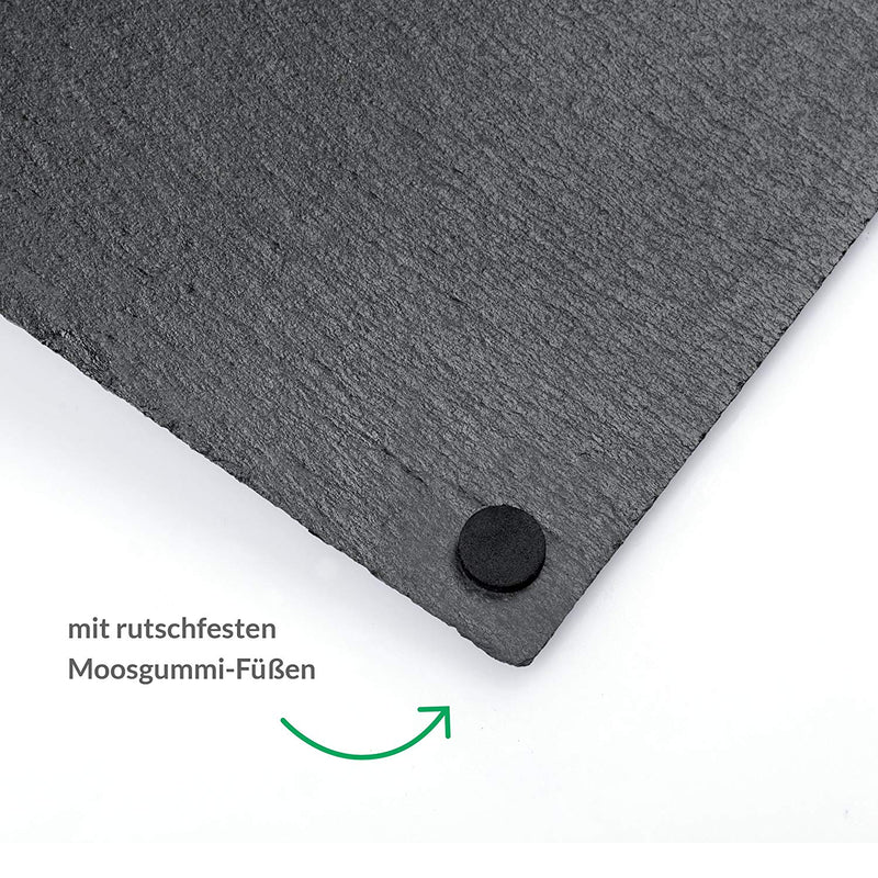 Minuma® Schieferplatten 30x20 cm aus Naturgestein - 6er-Set - Schwarz