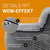 LUMALAND Modulares Mittelteil aus der Cord-Reihe, 54x81x70 cm - Bezug soft & waschbar - Grau