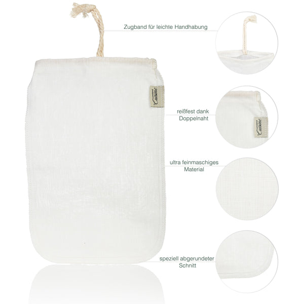LUMALAND Cuisine Nussmilchbeutel - Aus reinen Hanf Fasern für vegane Nussmilchherstellung