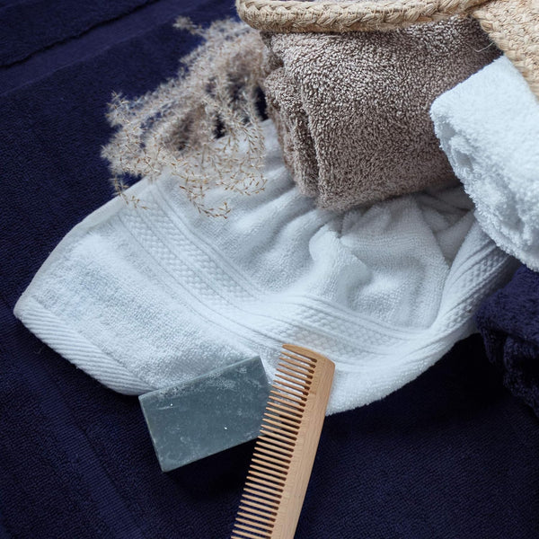 LUMALAND Premium Handtuch-Set Anthrazit, 2 Handtücher 50x100 cm plus 2 Badetücher 70x140 cm aus 100% Baumwolle Frottee.