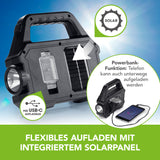 EASYmaxx Solar-Arbeitsleuchte mobil - Schwarz