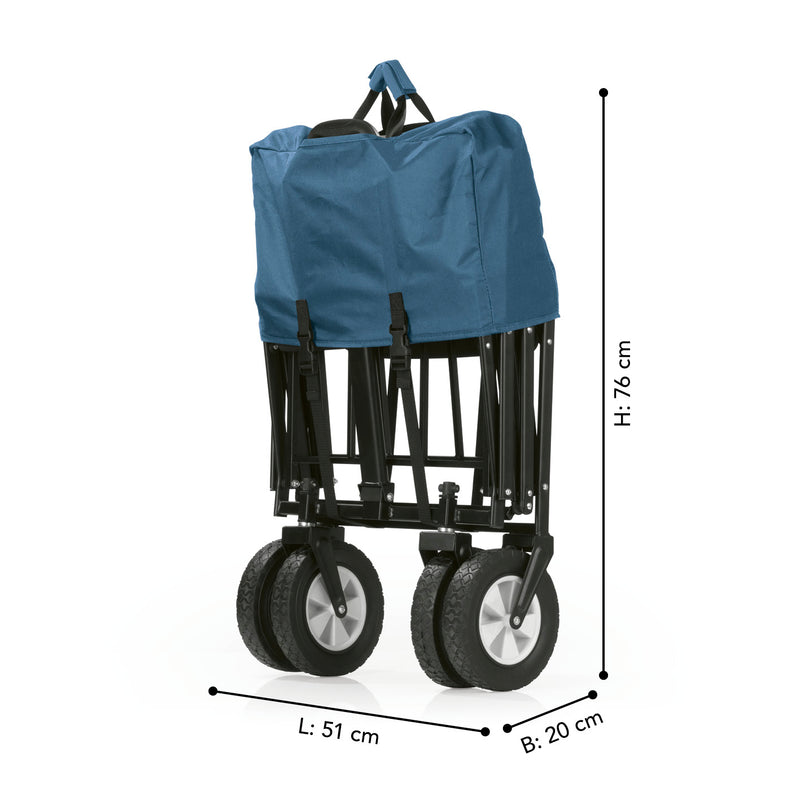 EASYmaxx Bollerwagen faltbar - blau/grau