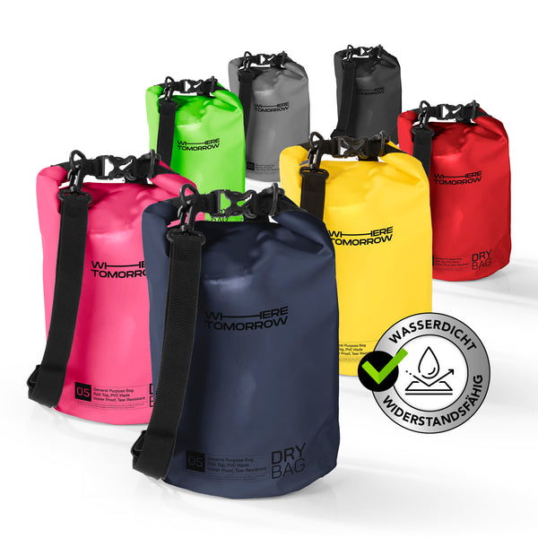 Where Tomorrow Dry Bag 5L - Style 01 - Dunkelblau