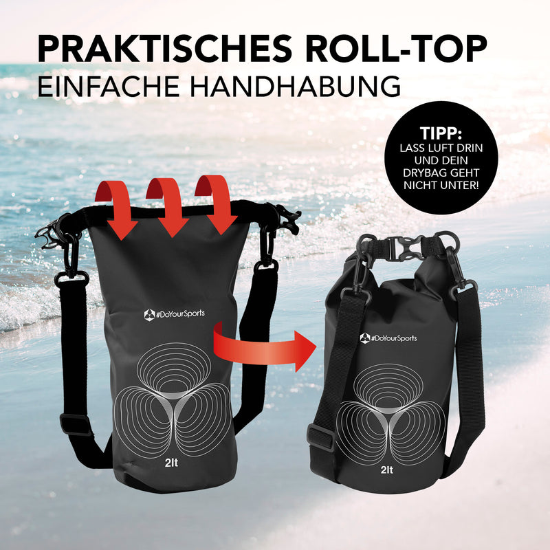 #DoYourOutdoor Dry Bag 2L - Schwarz